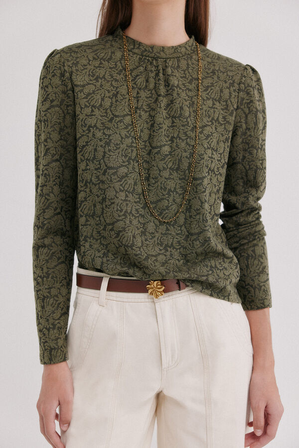 Hoss Intropia Mirel. T-shirt textura Khaki