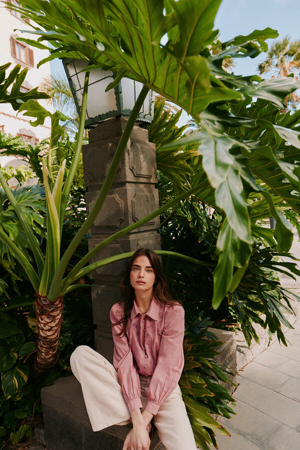 Hoss Intropia Carine. Blusa bordada Rosa