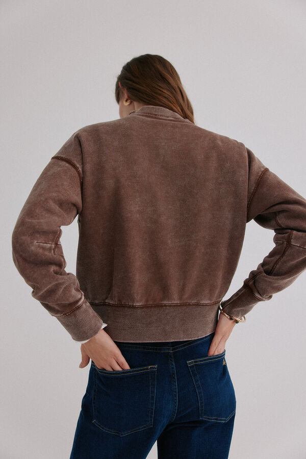 Hoss Intropia Manuela. Sweatshirt com efeito lavado Castanho