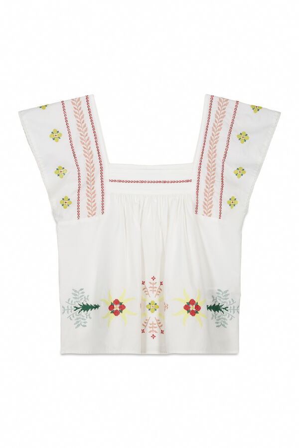 Hoss Intropia Cosima. Blusa bordada Ecru