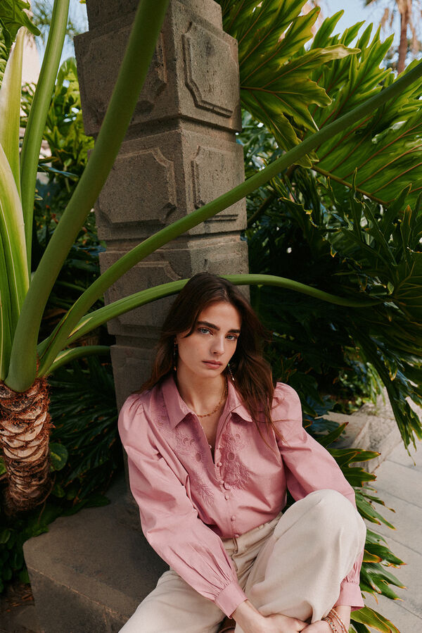 Hoss Intropia Carine. Blusa bordada Rosa