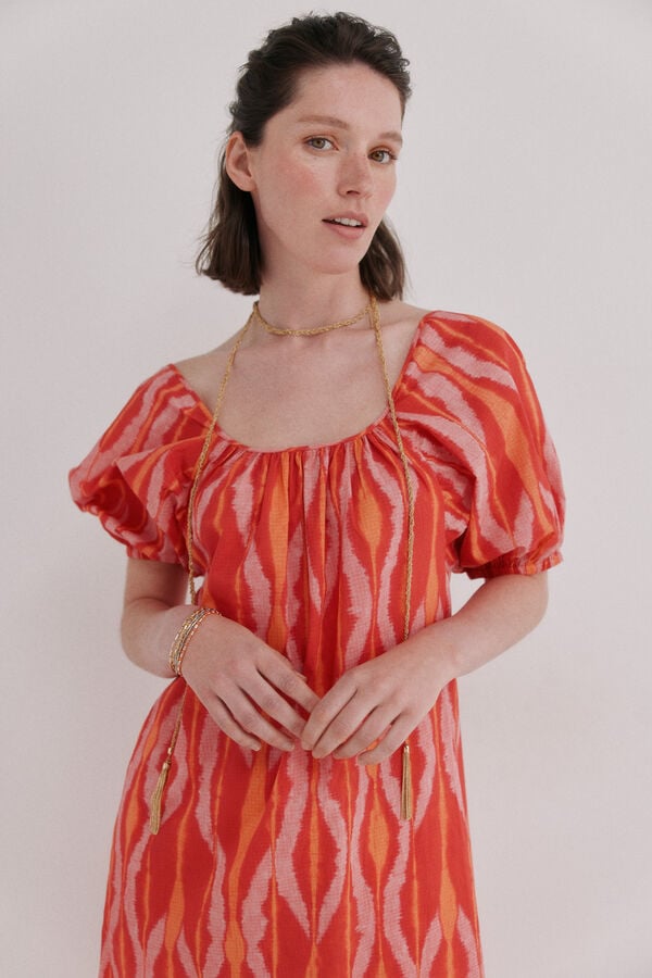 Hoss Intropia Aida. Vestido midi estampado Multicolorido