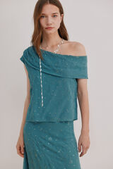 Hoss Intropia Catina. Top asim&eacute;trico Verde