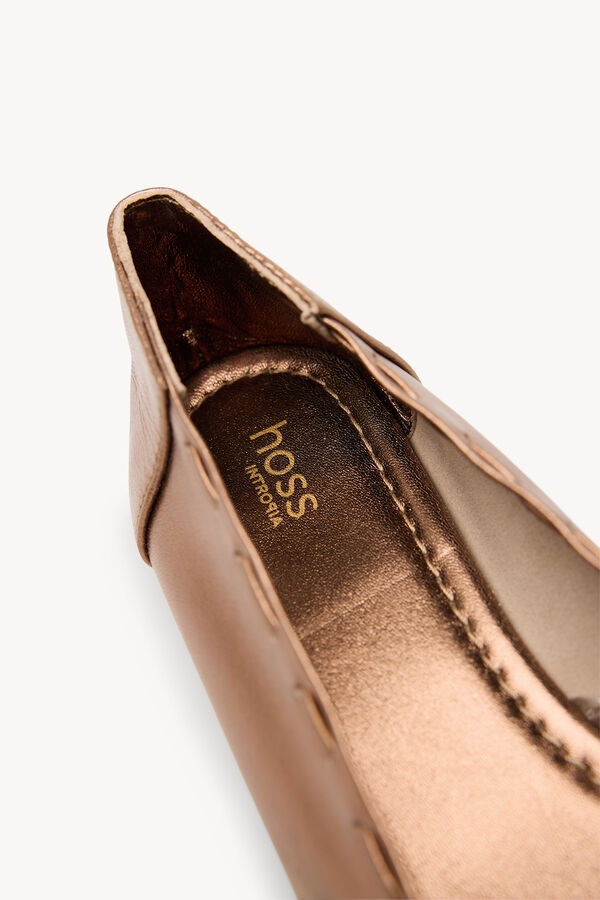 Hoss Intropia Maite. Sabrinas franzidas de pele Castanho