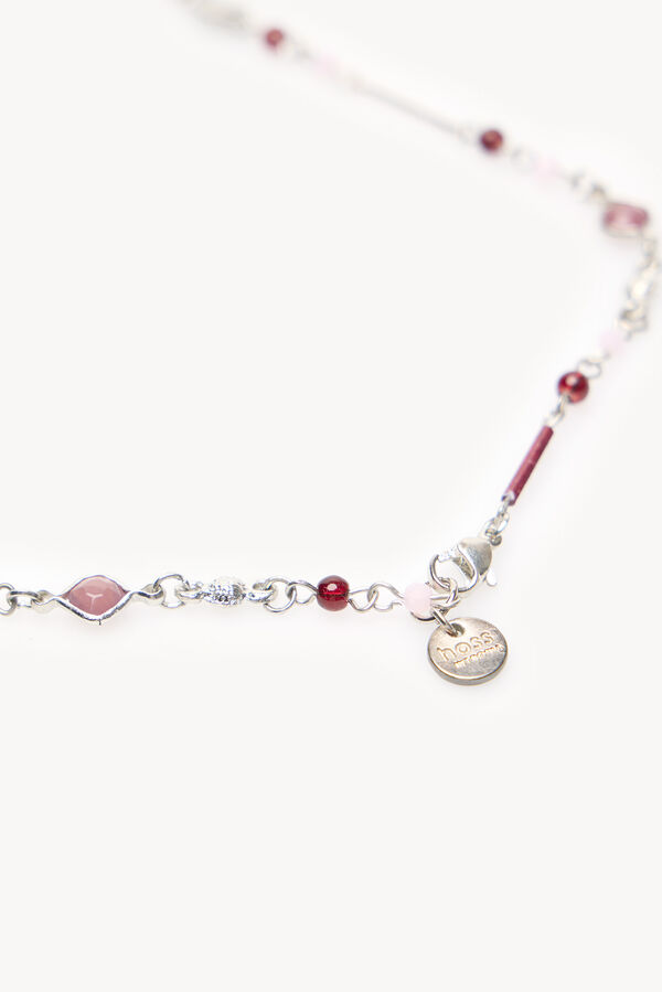 Hoss Intropia Mariana. Collar largo cuentas colores Gris