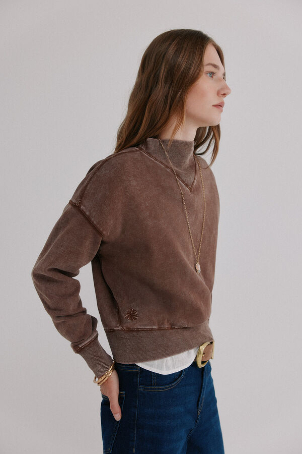 Hoss Intropia Manuela. Sweatshirt com efeito lavado Castanho