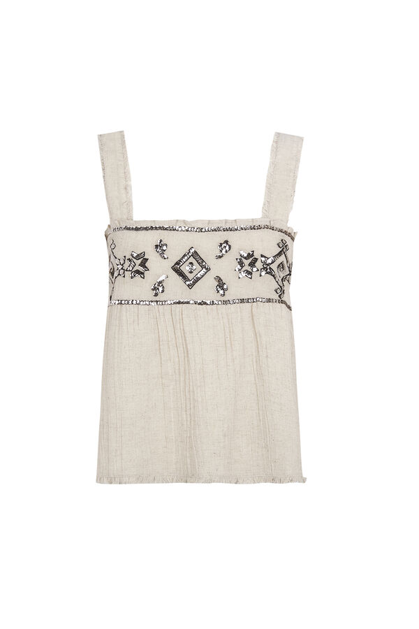 Hoss Intropia Cassia. Blusa tirantes Marfil