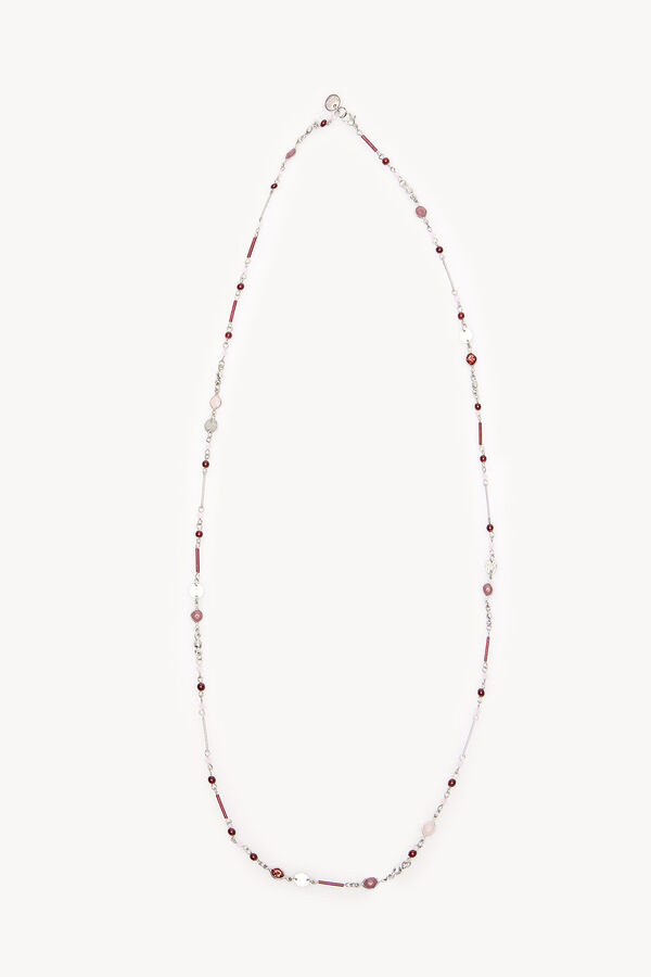 Hoss Intropia Mariana. Collar largo cuentas colores Gris