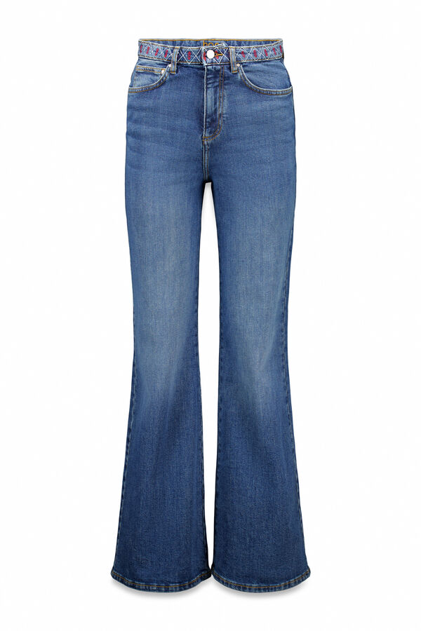 Hoss Intropia Bárbara. Jeans bordado Azul