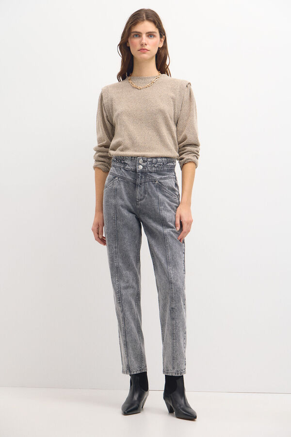 Hoss Intropia Olinda. Jeans de corte reto Cinzento