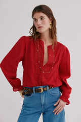 Hoss Intropia Caridad. Blusa rom&acirc;ntica Vermelho