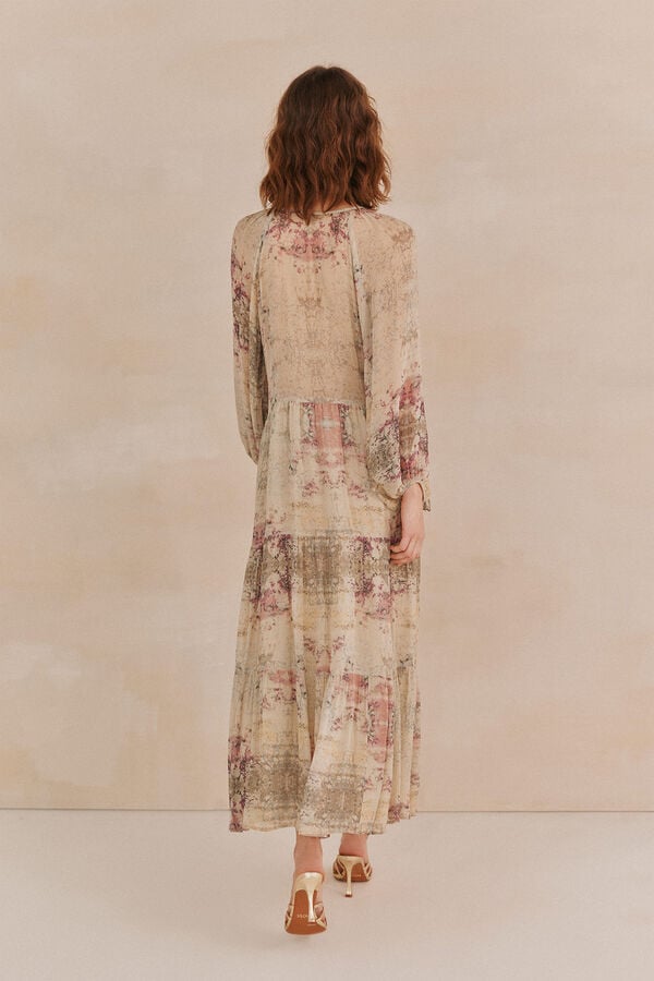 Hoss Intropia Ariana. Vestido bordado Beige