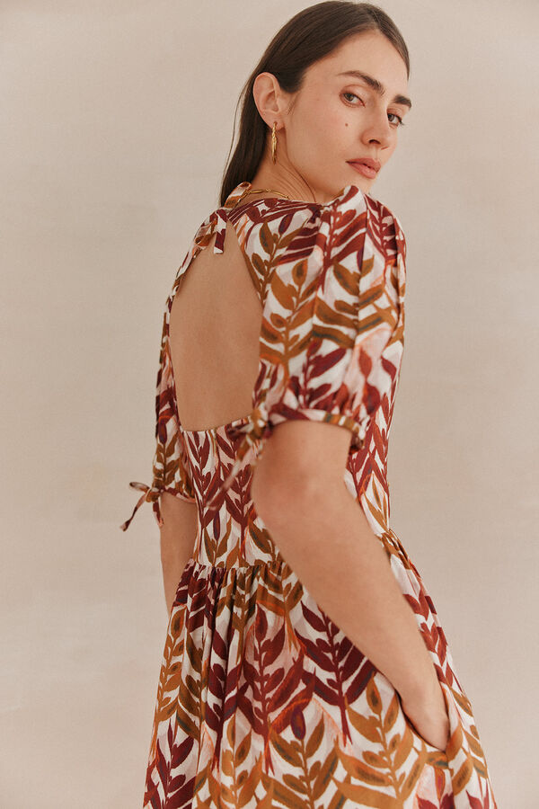 Hoss Intropia Artemisa. Vestido étnico Estampado Marron