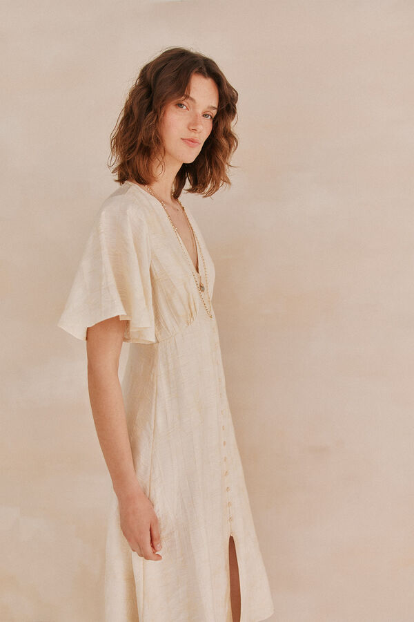Hoss Intropia Aurora. Vestido midi Marfil