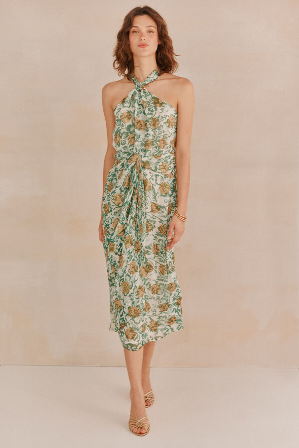 Hoss Intropia Lilith. Vestido estampado Estampado Verde
