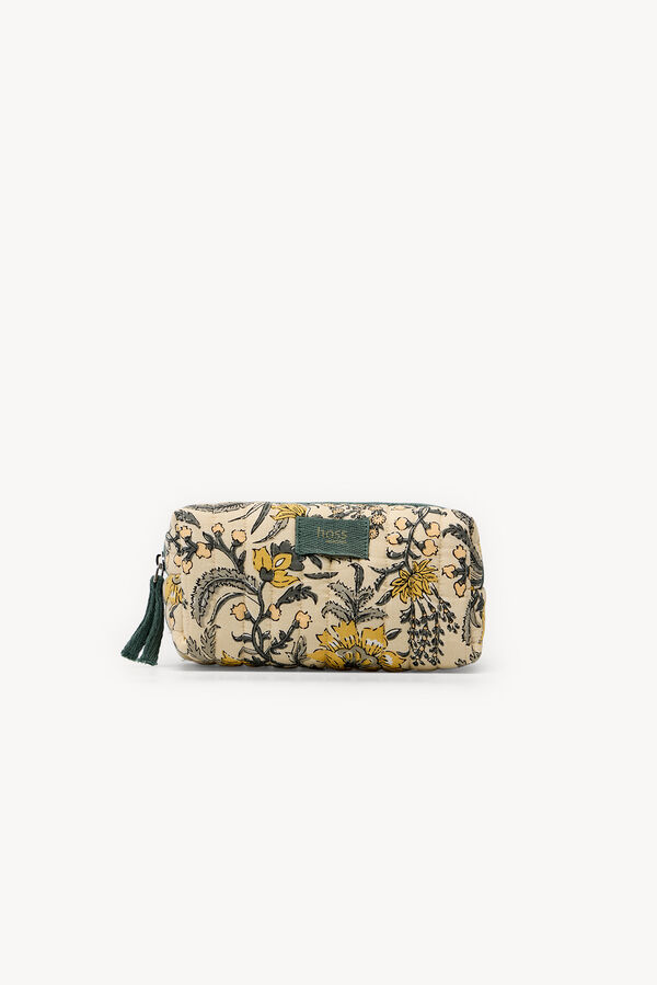 Hoss Intropia Mirta. Neceser de algodón estampado Marfil