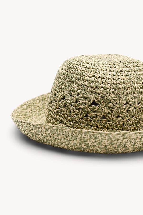 Hoss Intropia Larisa. Sombrero bucket rafia Kaki