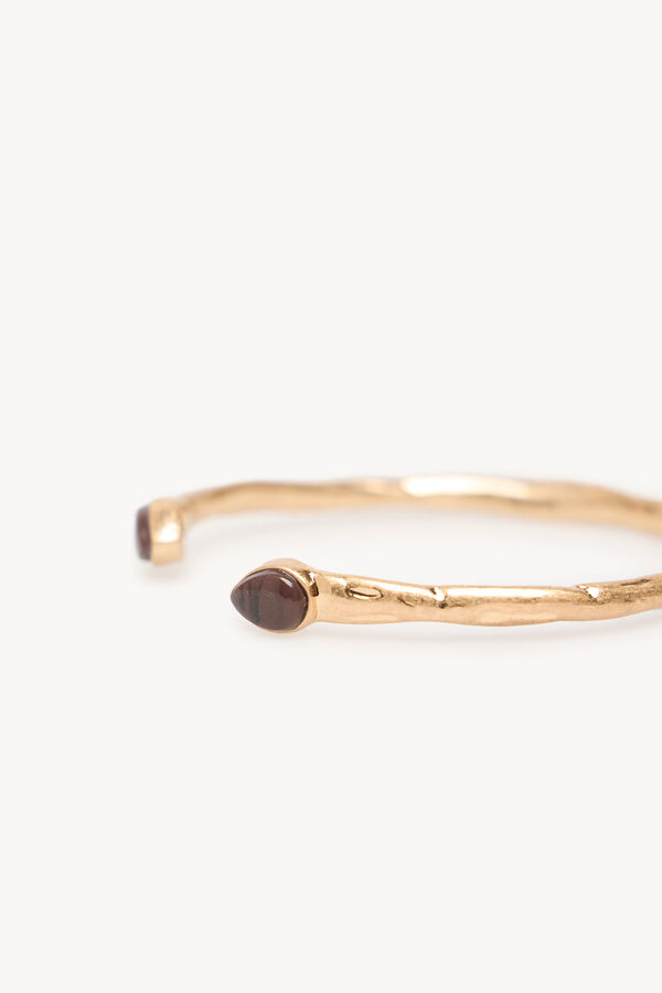 Hoss Intropia Leslie. Pulseira de pedra banhada a ouro Castanho