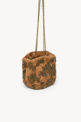 Hoss Intropia Nina. Bolsa de veludo e miçangas Dourado