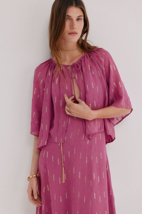 Hoss Intropia Angela. Vestido flu&iacute;do Rosa