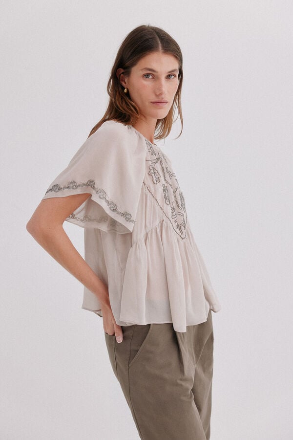 Hoss Intropia Carol. Blusa fluida Cinzento