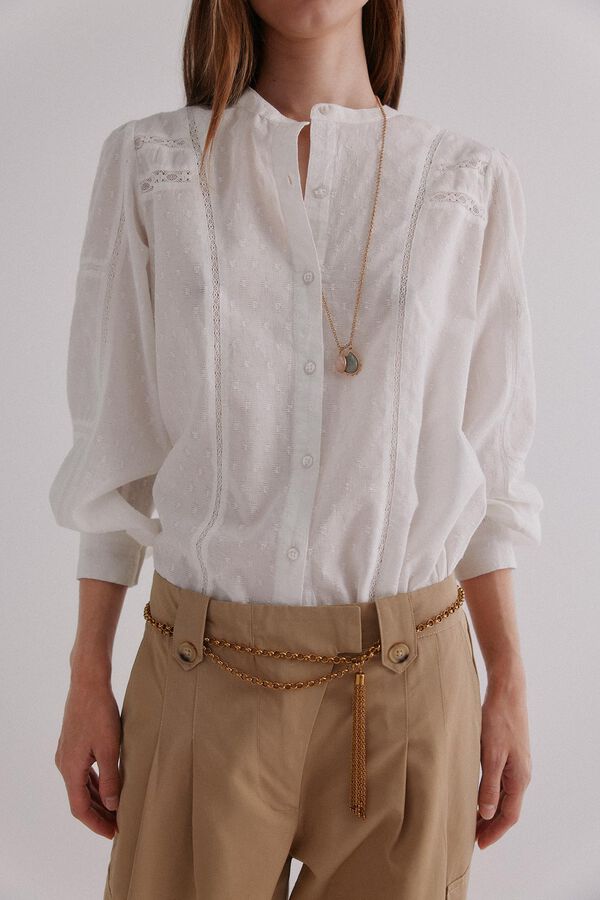 Hoss Intropia Geneviève. Blusa romântica Ecru