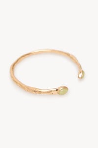 Hoss Intropia Leslie. Brazalete piedra bañado en oro Verde