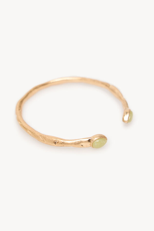 Hoss Intropia Leslie. Brazalete piedra bañado en oro Verde