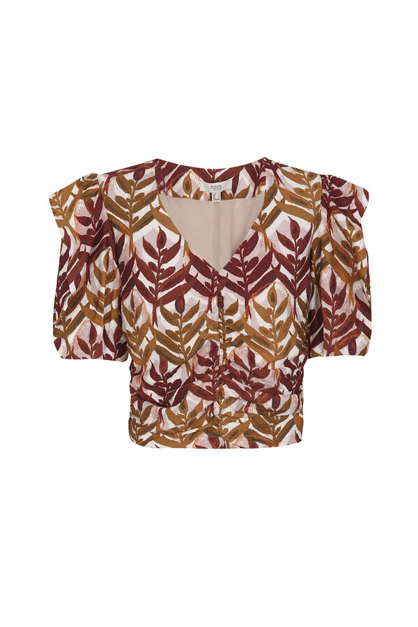 Hoss Intropia Carmina. Top estampado Castanho