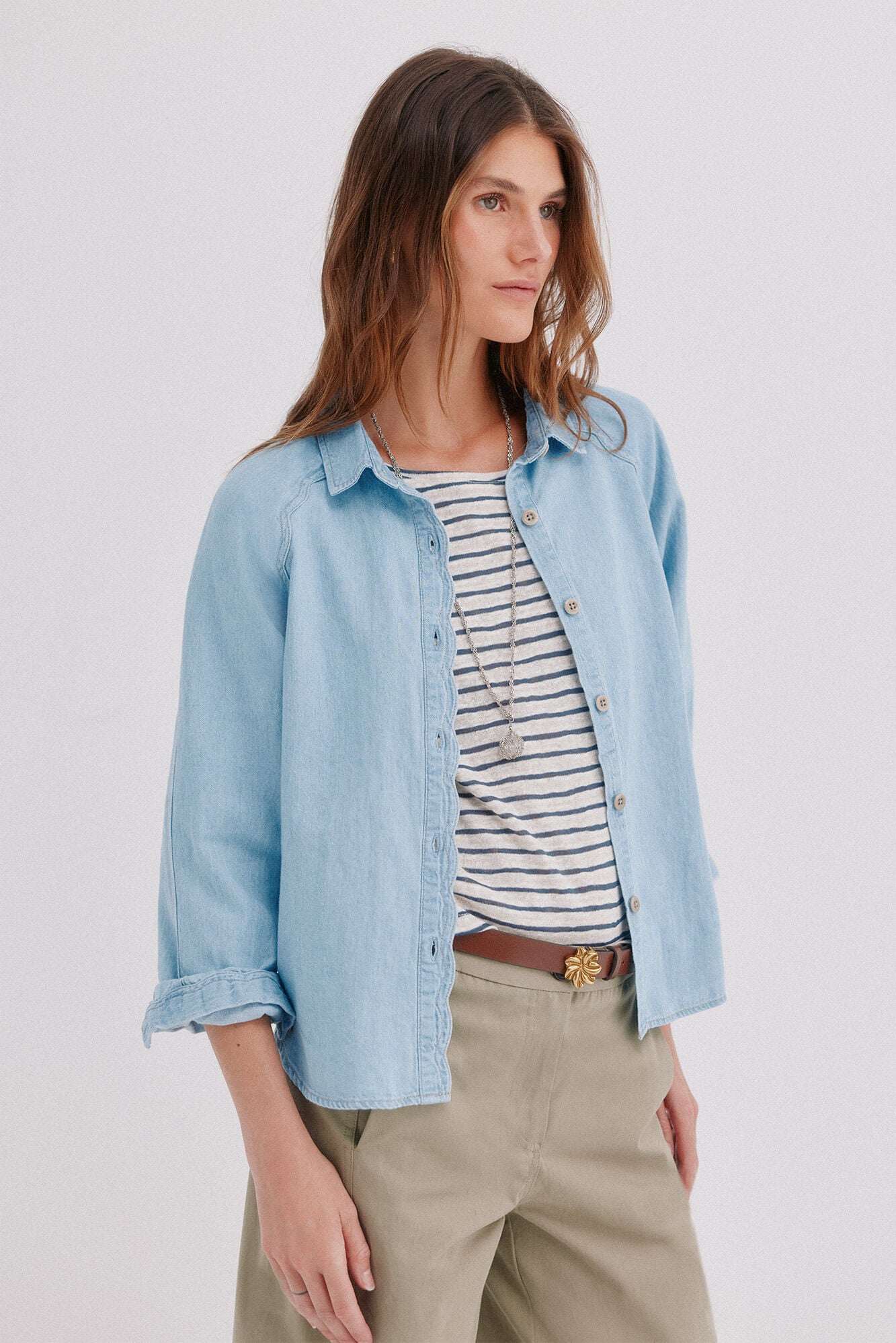Hoss Intropia Cora. Camisa de ganga