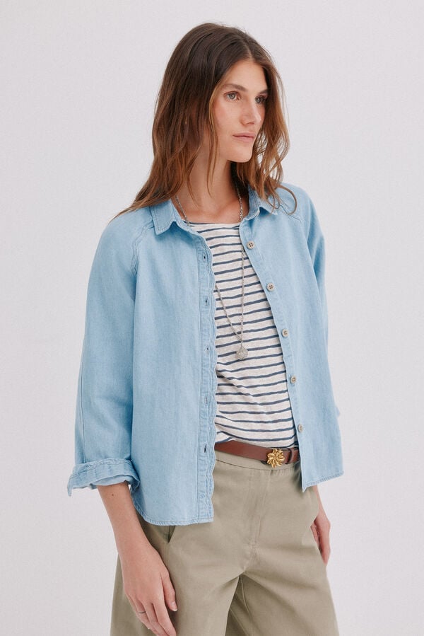 Hoss Intropia Cora. Camisa denim Azul