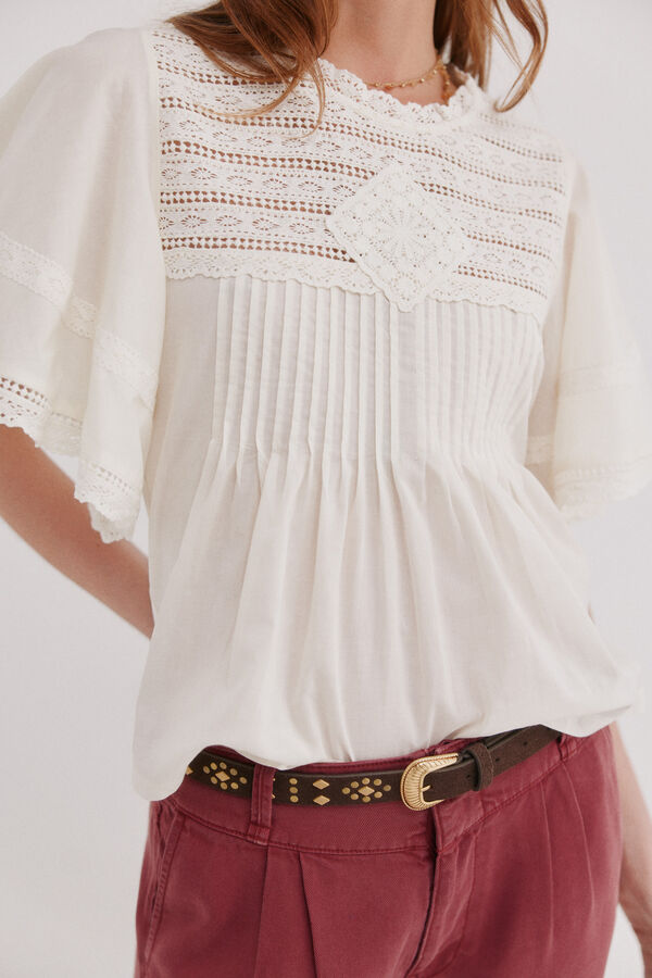 Hoss Intropia Mafalda. T-shirt decote redondo Beige