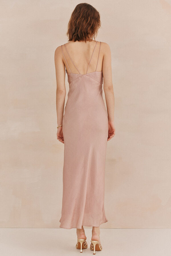 Hoss Intropia Lisa. Vestido lencero. Rosa