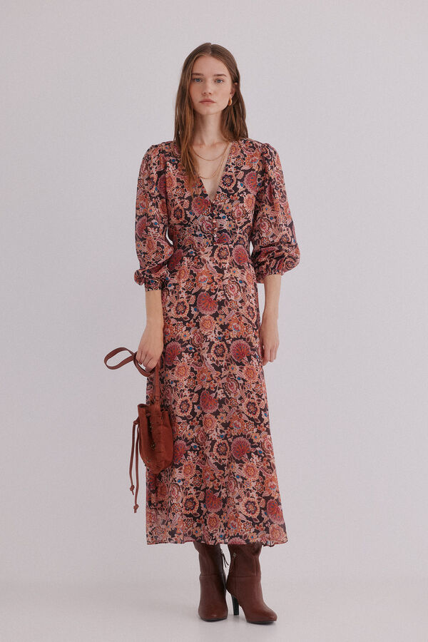 Hoss Intropia Aitana. Vestido estampado Castanho