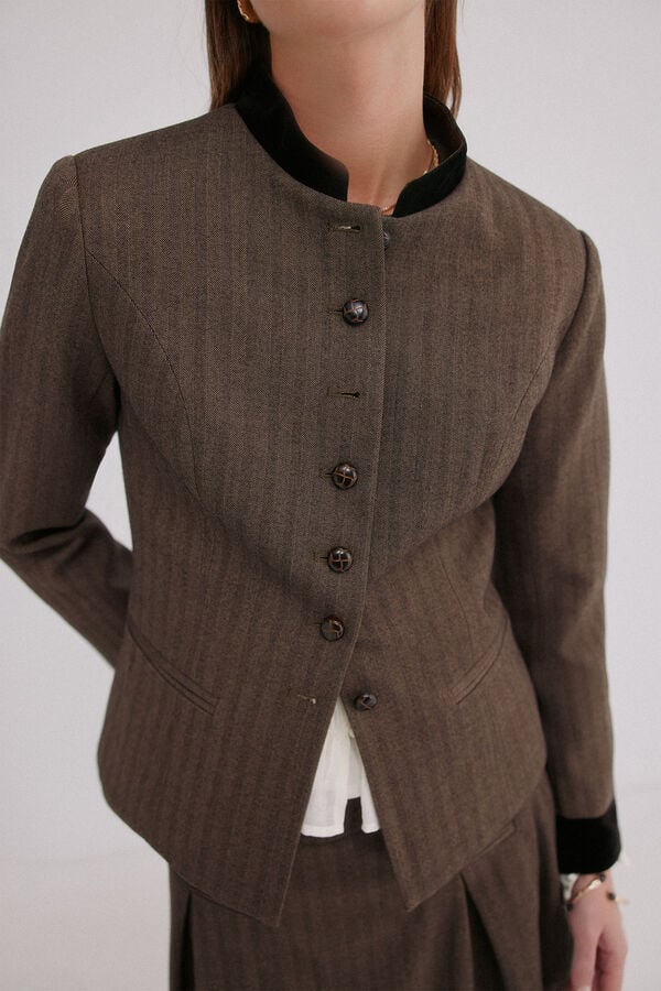 Hoss Intropia Emily. Blazer ajustado Castanho