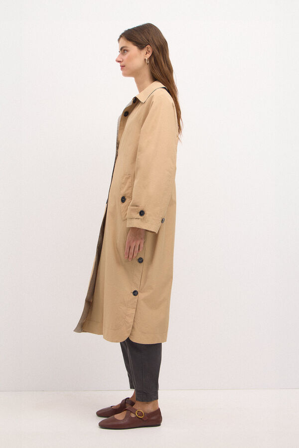 Hoss Intropia Danae. Trench coat longo oversized Ecru