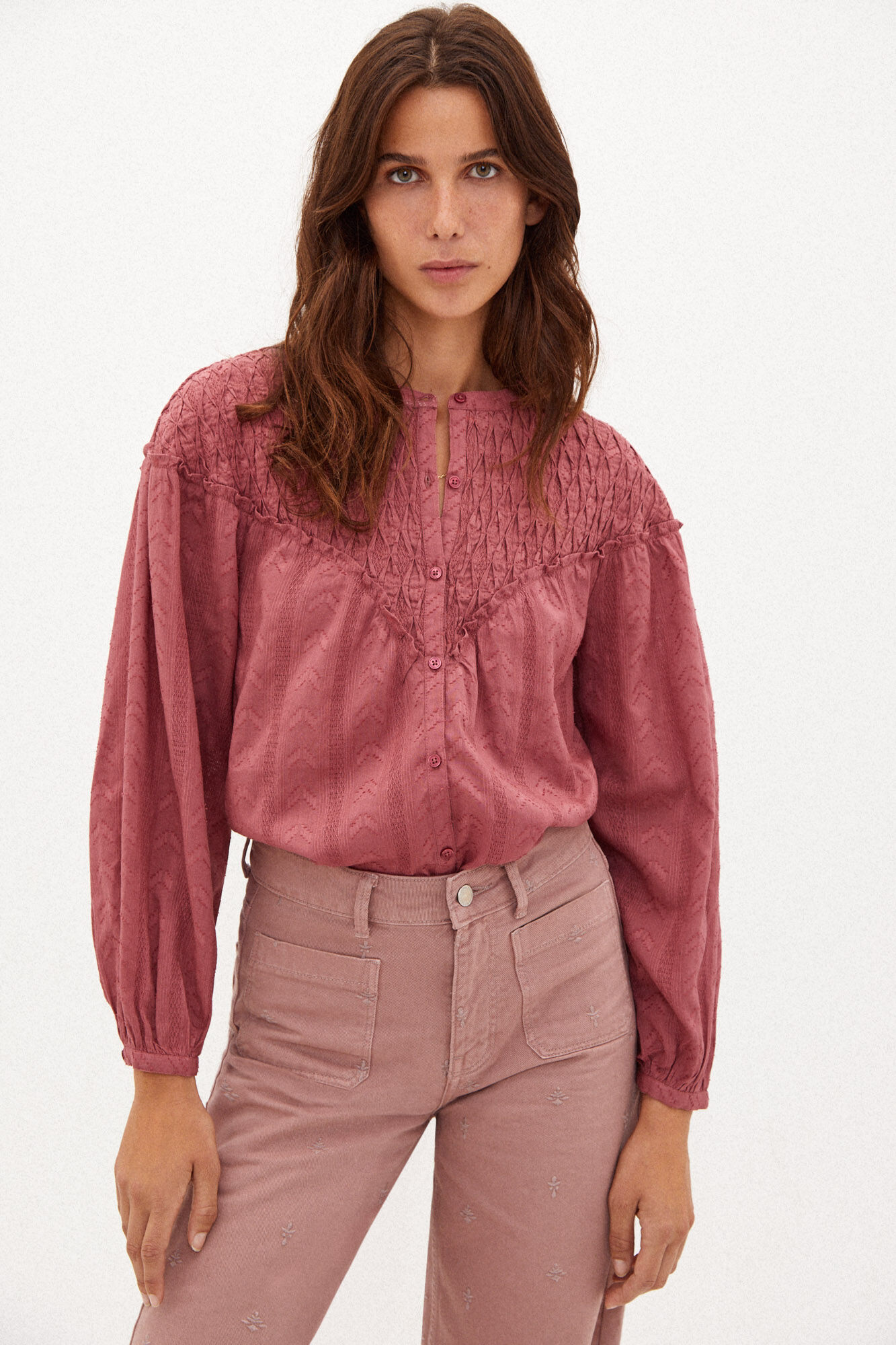Ainara. Blusa de algod n Blusas y camisas de mujer Hoss Intropia