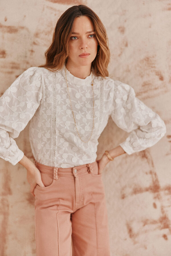 Hoss Intropia Caterina. Blusa bordada  Branco