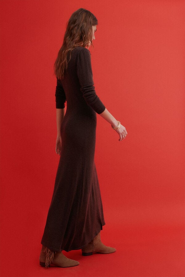 Hoss Intropia Amelie. Vestido de punto Marron oscuro