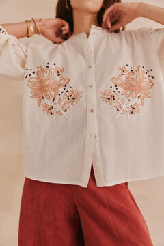 Hoss Intropia Alicia. Blusa bordada Marfil