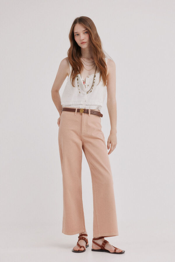 Hoss Intropia Belle. Jeans tiro alto Rosa