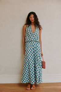 Hoss Intropia Vestido estampado vichy