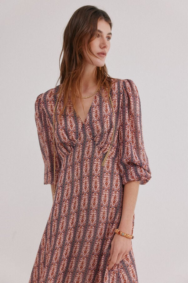 Hoss Intropia &Aacute;gueda. Vestido estampado Branco