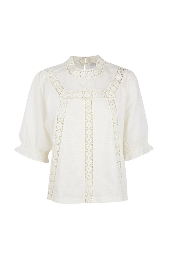 Hoss Intropia Martina. T-shirt rom&acirc;ntica Branco