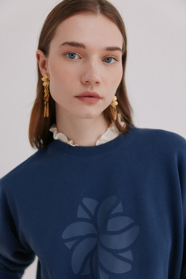 Hoss Intropia M&oacute;nica. Sweatshirt lavada Azul