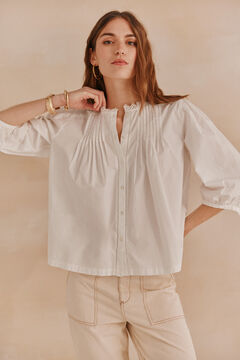 Hoss Intropia Lorraine. Blusa jaretas Estampado morado