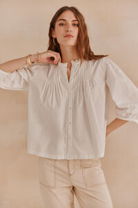 Hoss Intropia Lorraine. Blusa jaretas Estampado morado
