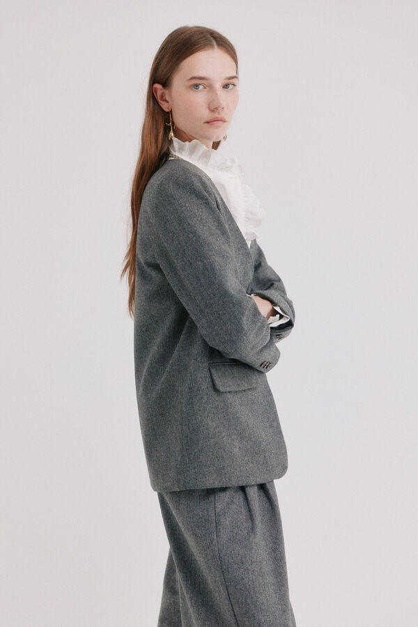 Hoss Intropia Elionor.Blazer sin solapa Marron