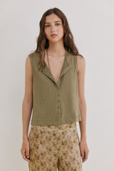Hoss Intropia Mireia. T-shirt sem mangas com carcela Verde