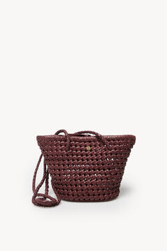 Hoss Intropia Naomi. Bolsa de cesto em pele trançado Granada